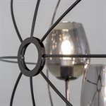 6 Light Retro Orb Chandelier in Black