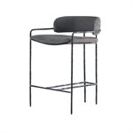 Remy Barstool in Grey and Steel Forged Iron