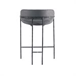 Remy Barstool in Grey and Steel Forged Iron