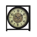 Square Round Table top Gear Clock