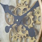 Gilded Round Gear Clock