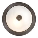 1 Light Flush Mount in Dark Brown Finish