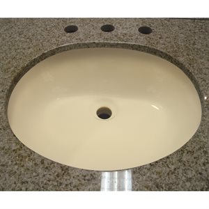 Undermount Ivory Ceramic Sink
